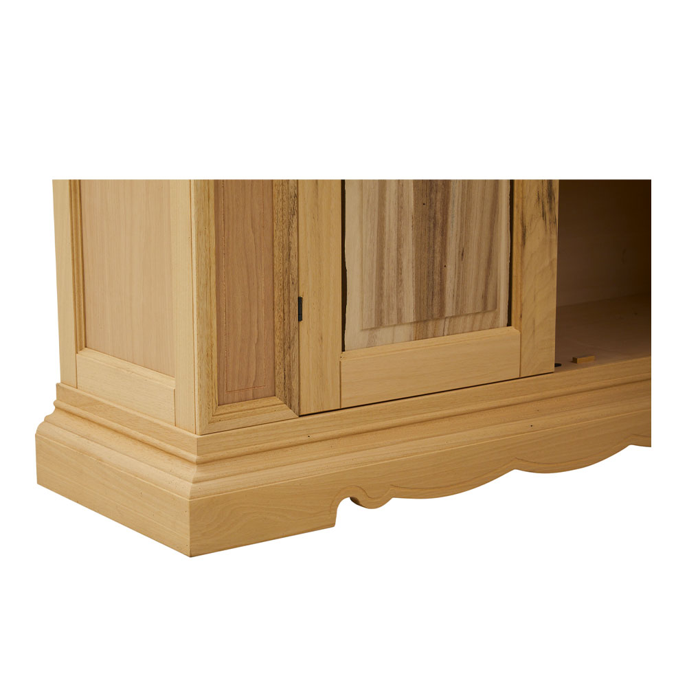 Vitrina lemn masiv 1 usa sticla si tablie , elemente decorative cu dimensiunea 113 x 48 x 212 cm - ZN 904G - imagine 5