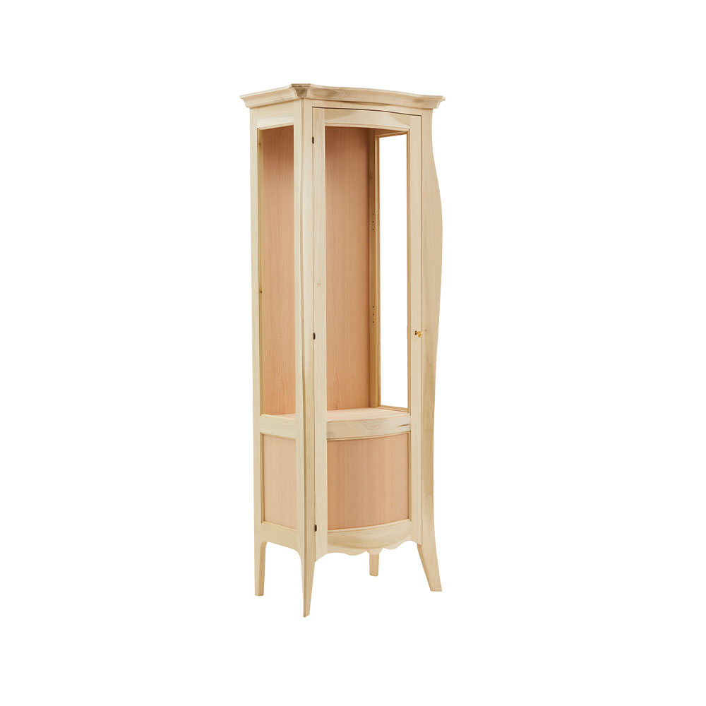 Vitrina lemn masiv 1 usa cu sticla si tablie , cu dimensiunea 78 x 49 x 200 cm - ZN 702G