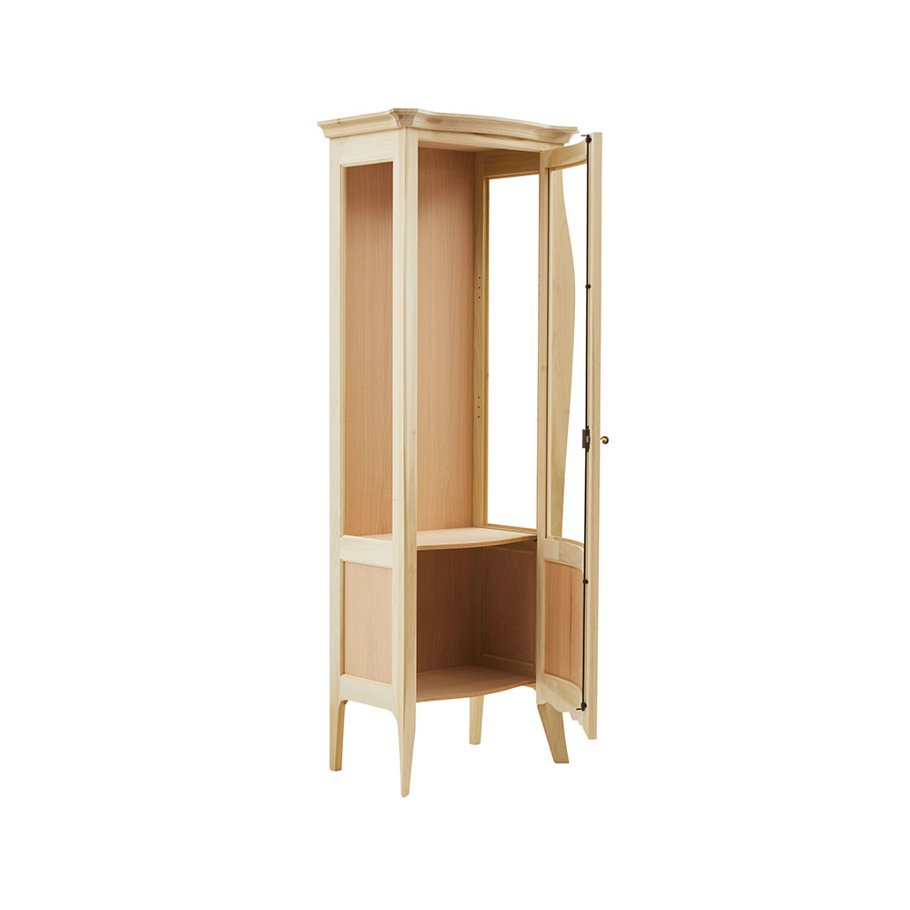 Vitrina lemn masiv 1 usa cu sticla si tablie , cu dimensiunea 78 x 49 x 200 cm - ZN 702G - imagine 3