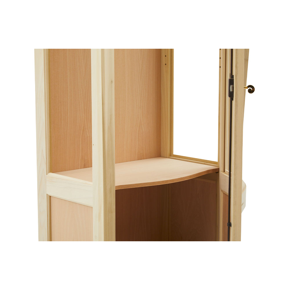 Vitrina lemn masiv 1 usa cu sticla si tablie , cu dimensiunea 78 x 49 x 200 cm - ZN 702G - imagine 4