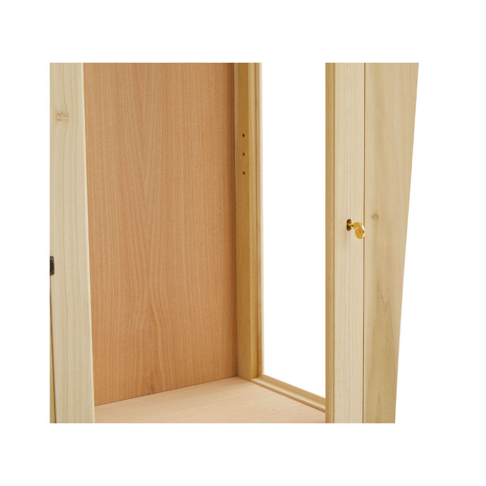 Vitrina lemn masiv 1 usa cu sticla si tablie , cu dimensiunea 78 x 49 x 200 cm - ZN 702G - imagine 8