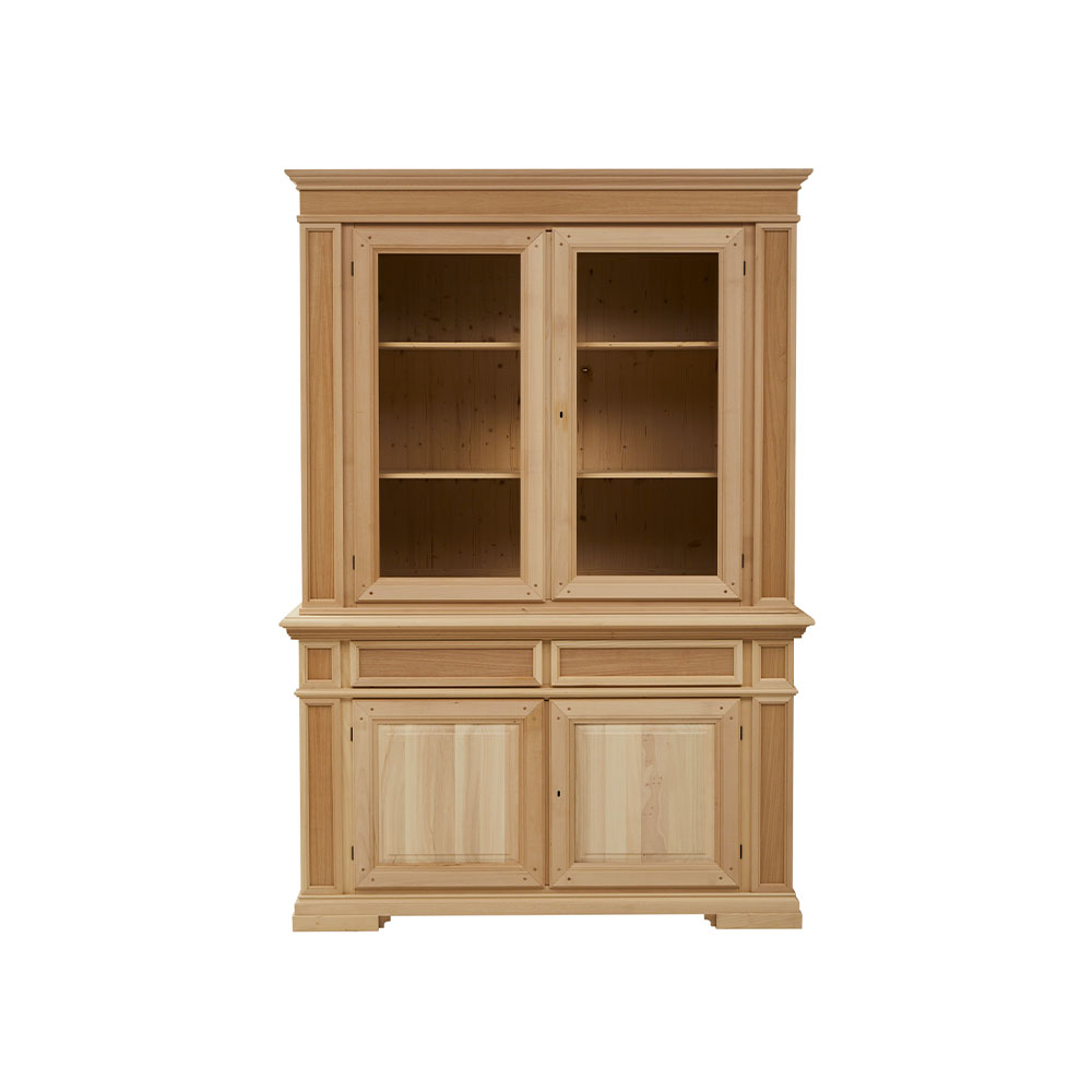 Vitrina lemn masiv 2 usi 2 sertare cu dimensiunea 157 x 52 x 212 cm - ZN 202G