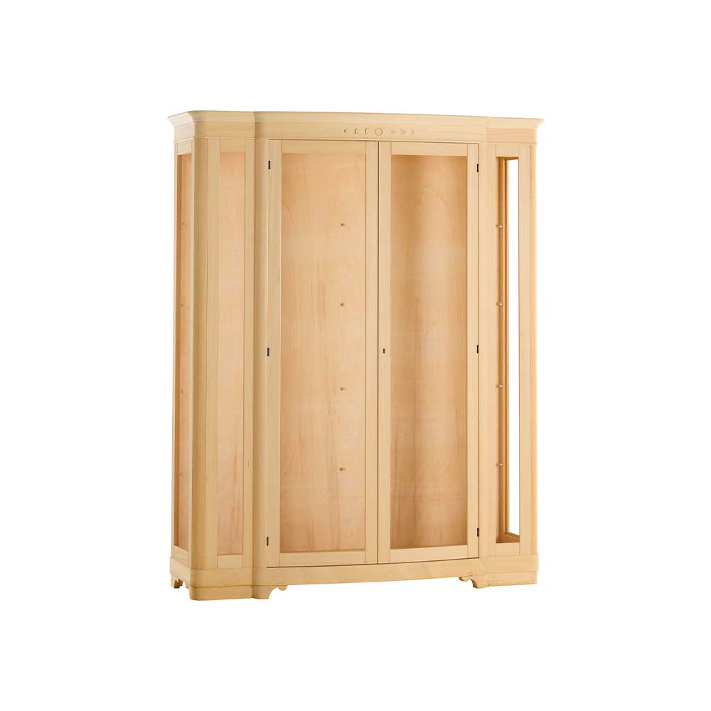 Vitrina lemn masiv 2 usi cu sticla cu dimensiunea 160 x 50 x 200 cm - ZN 454G