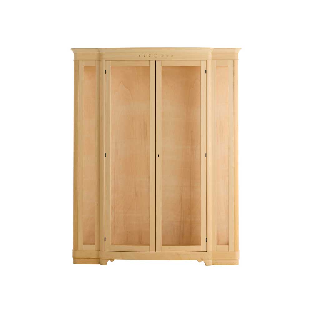 Vitrina lemn masiv 2 usi cu sticla cu dimensiunea 160 x 50 x 200 cm - ZN 454G - imagine 2