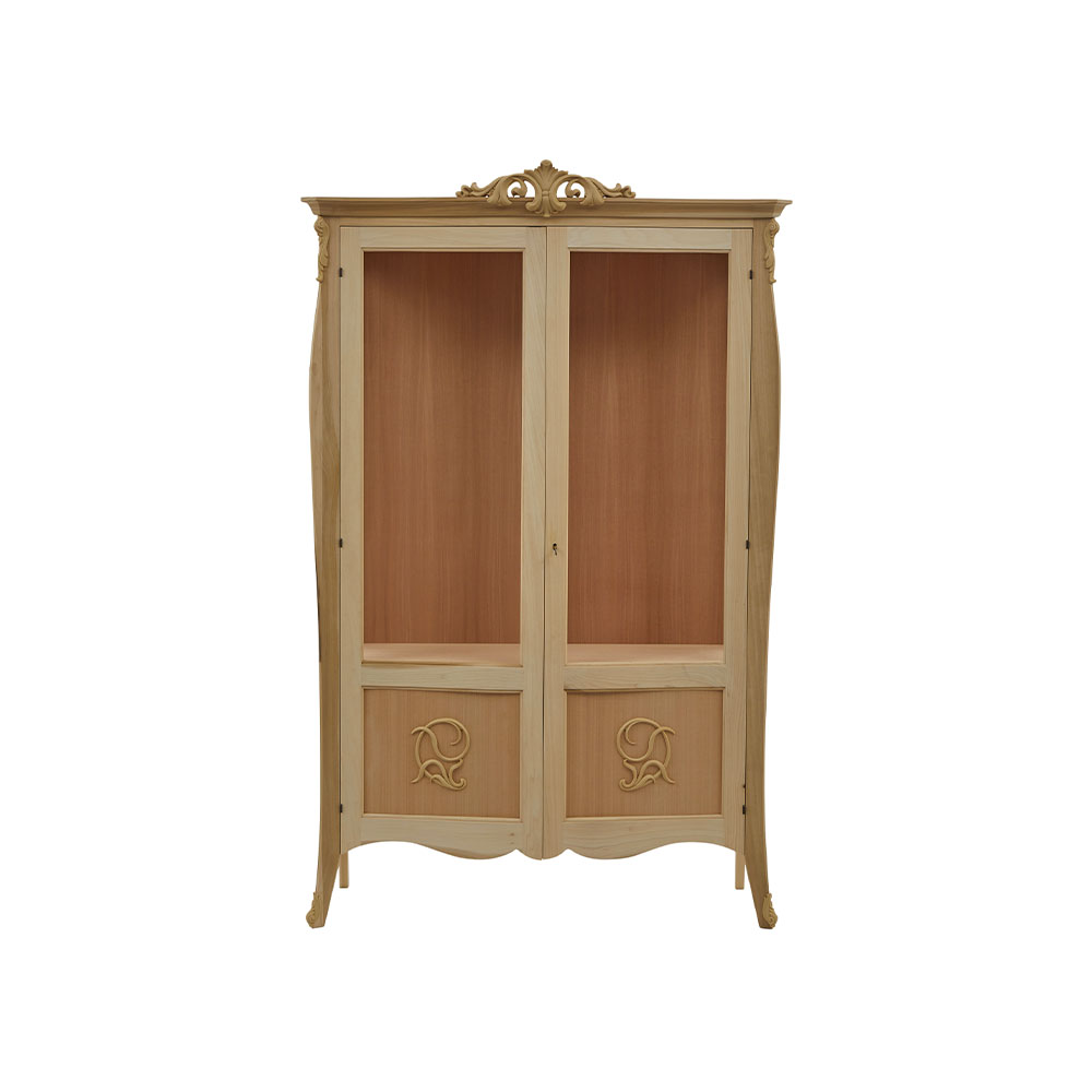 Vitrina lemn masiv 2 usi cu dimensiunea 130 x 50 x 212 cm - ZN 1716G