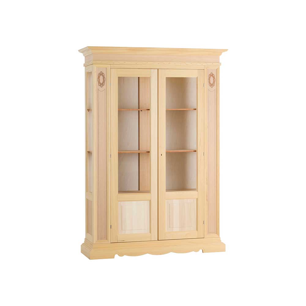 Vitrina lemn masiv 2 usi cu dimensiunea 145 X 48 X 212 CM - ZN 1901G