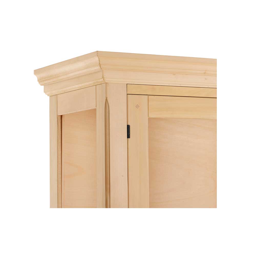 Vitrina lemn masiv 2 usi cu sticla , 3 sertare cu dimensiunea 151 x 42 x 194 cm - ZN 915G - imagine 5