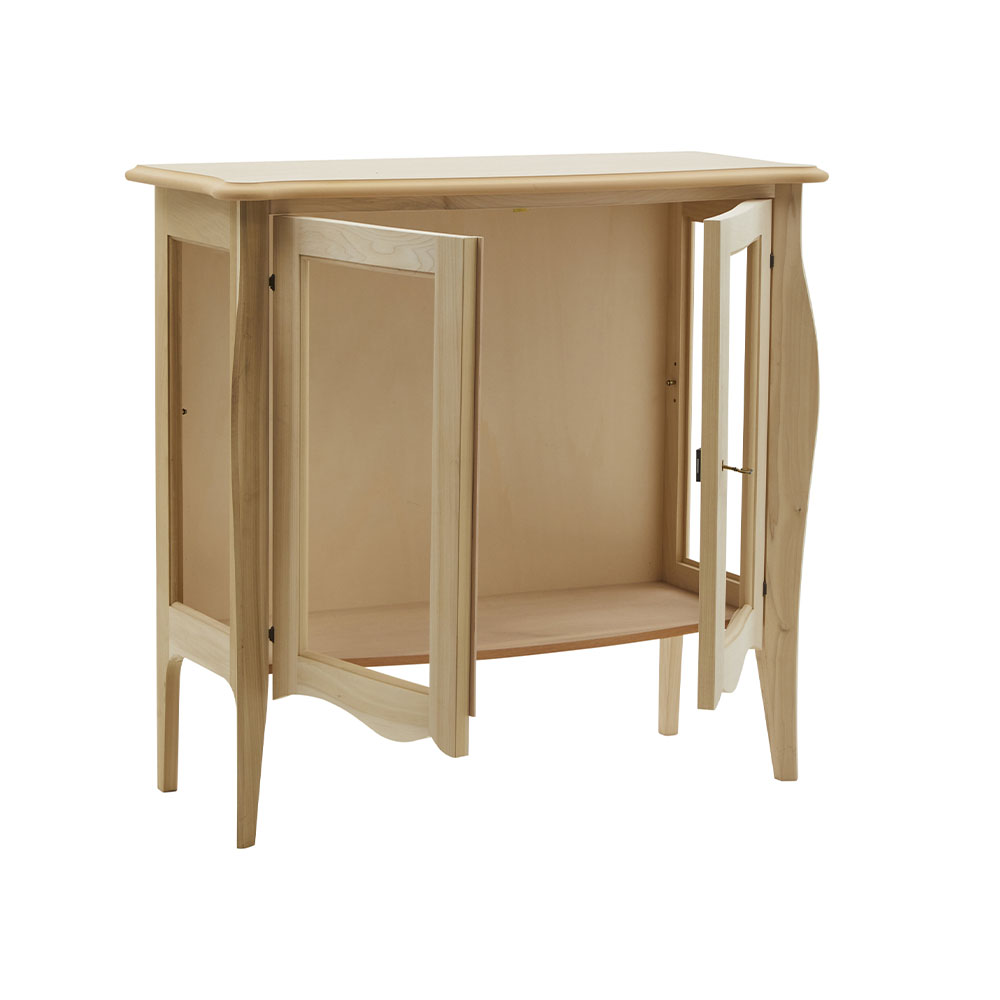 Vitrina lemn masiv 2 usi cu dimensiunea 107 x 46 x 102 cm - ZN 713G - imagine 2
