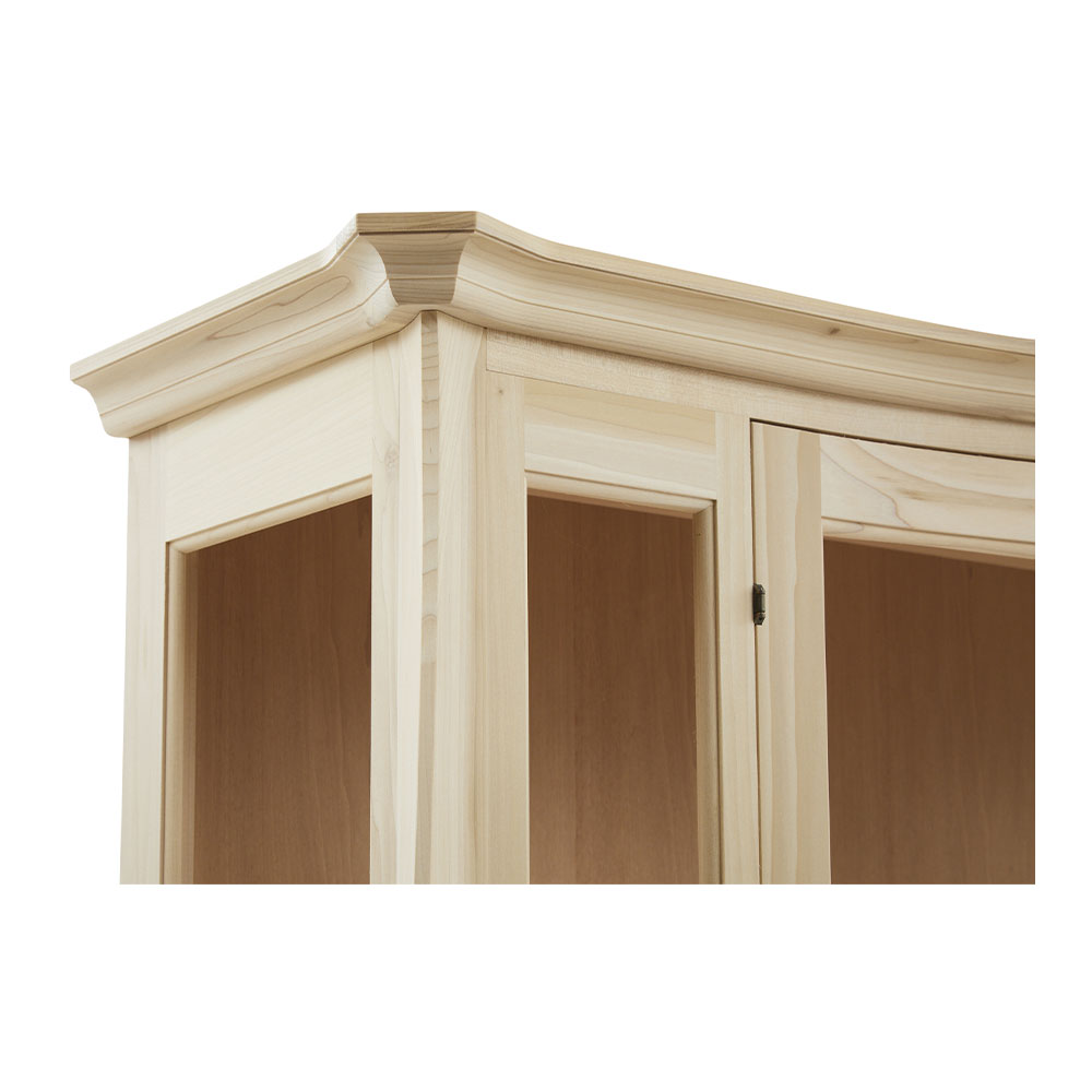 Vitrina lemn masiv 2 usi cu sticla si tablie cu dimensiunea 170 x 50 x 215 cm - ZN 710G - imagine 6