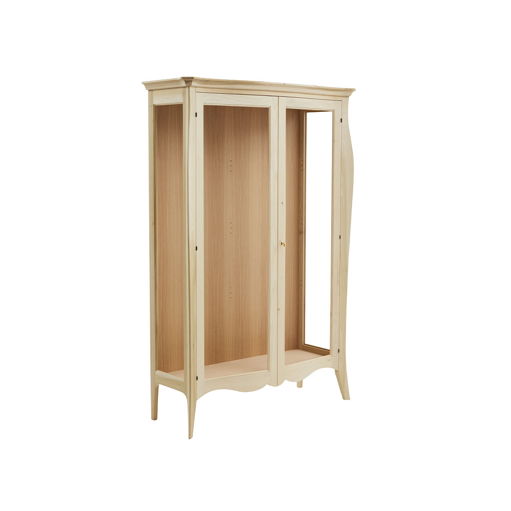 Vitrina lemn masiv 2 usi cu sticla - dimensiunea 130 x 50 x 200 cm - ZN 715G - imagine 2