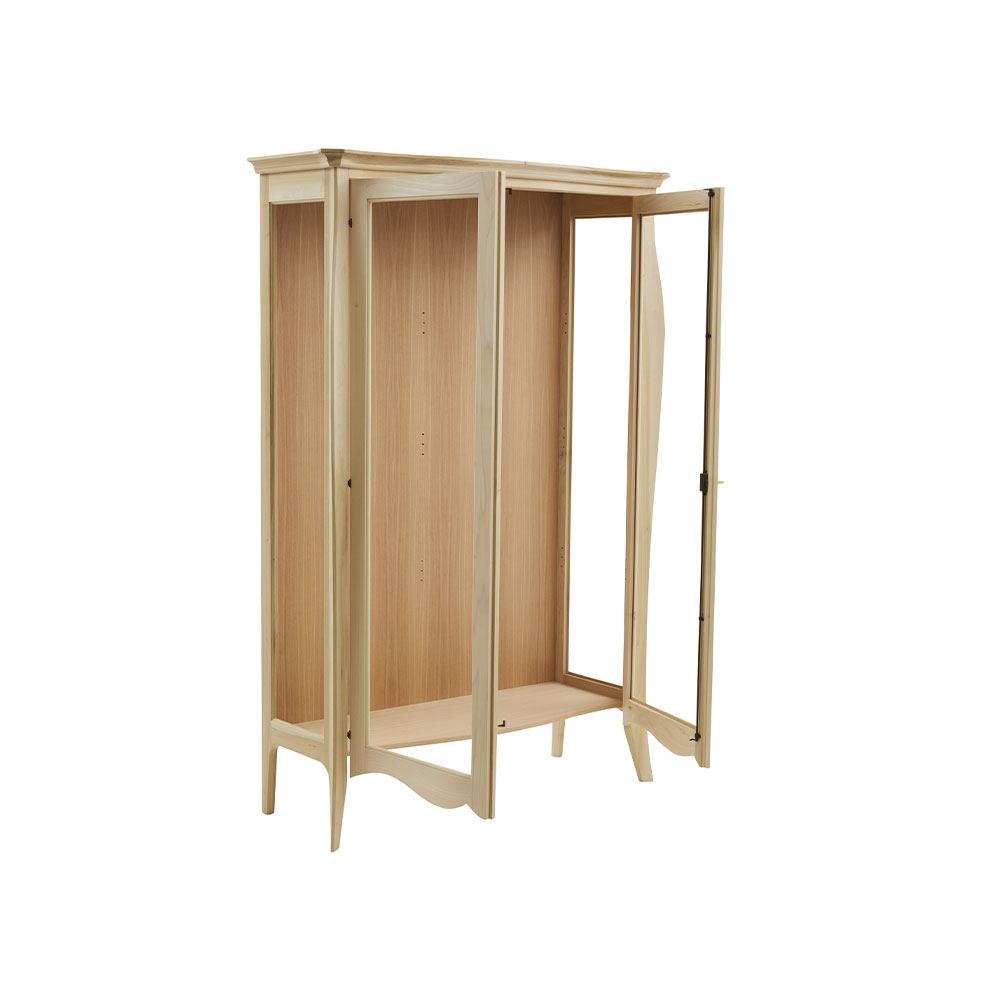 Vitrina lemn masiv 2 usi cu sticla - dimensiunea 130 x 50 x 200 cm - ZN 715G - imagine 3