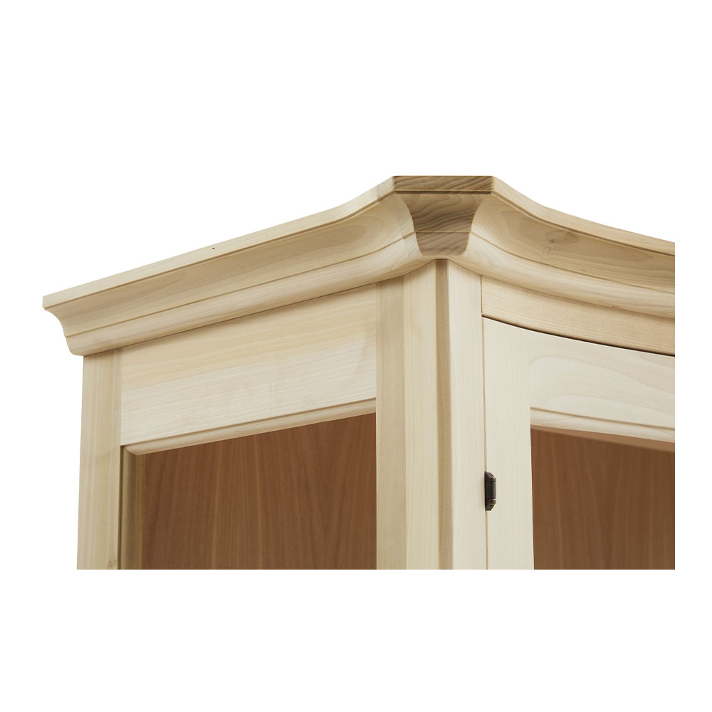 Vitrina lemn masiv 2 usi cu sticla - dimensiunea 130 x 50 x 200 cm - ZN 715G - imagine 6